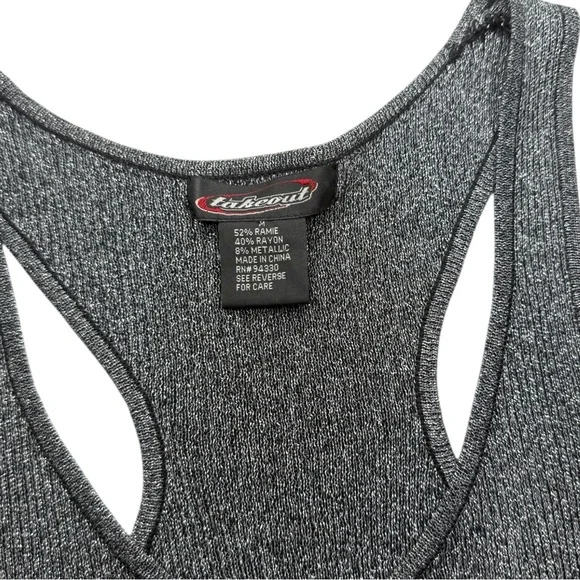 Vintage 90s Takeout Metal Ribbed Tank Top Size Medium - Picture 4 of 4